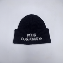 Load image into Gallery viewer, UNDER CXNSTRUCTIXN BLACK BEANIE
